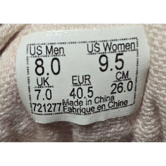 Vans Old Skool Womens 9.5 Mens 8 Pink Blush Canvas Monochrome Skateboard Shoe - Picture 8 of 14